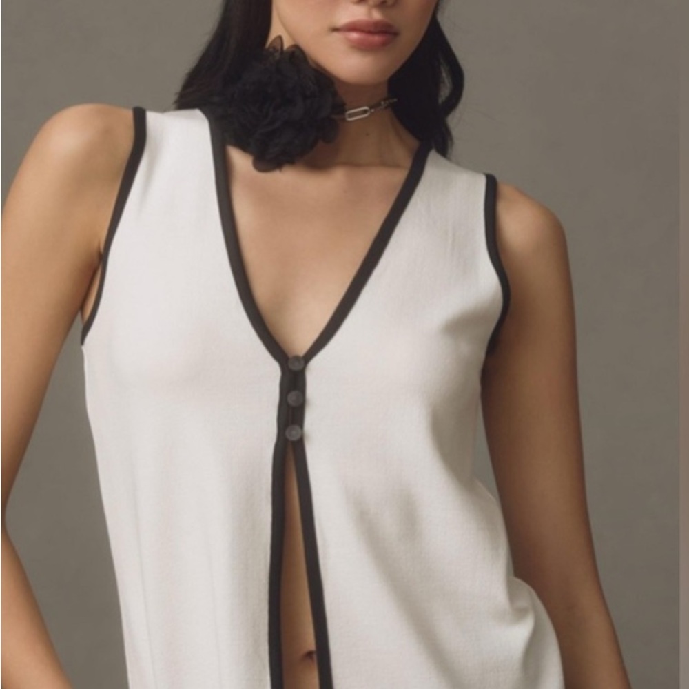 Anthropologie Black and White shirt by Maeve